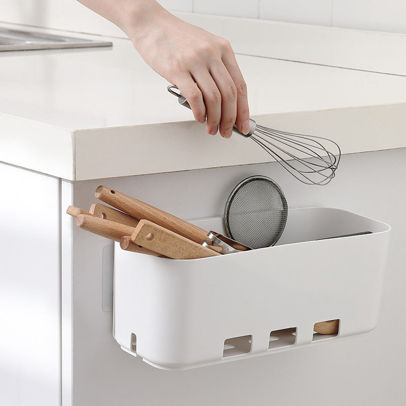 Kitchen Cabinet Retractable Storage Rack Drawer Type Multi-function Hole Free Refrigerator Bath Organizer Food Preservation Box